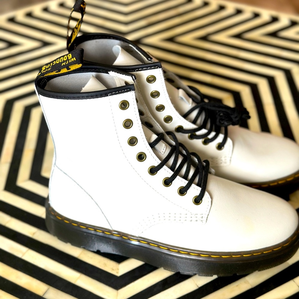 Dr. Martens, white boots, size 8 but fit like a 9, New without tags